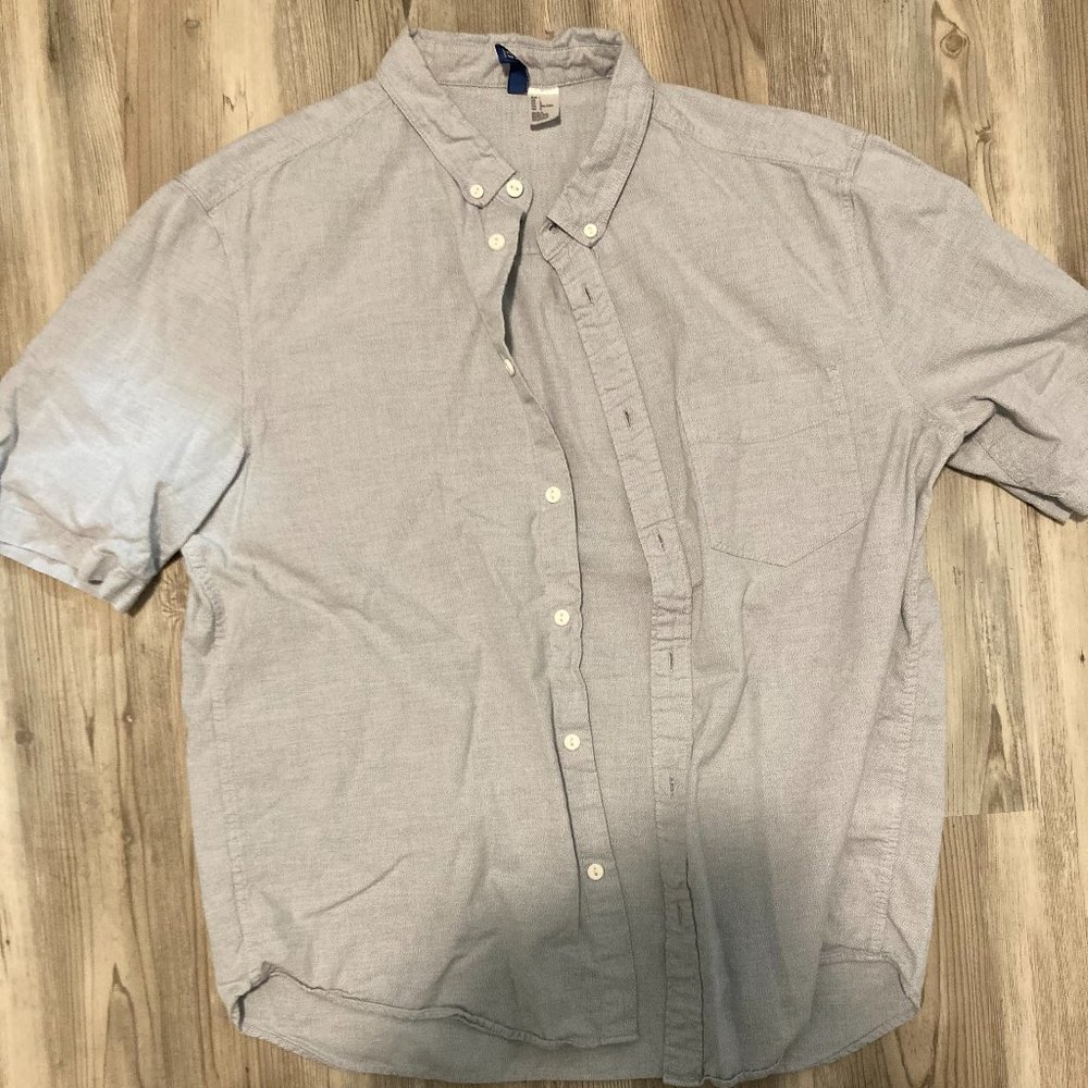 Divided Light Blue Button Down Shirt Size L